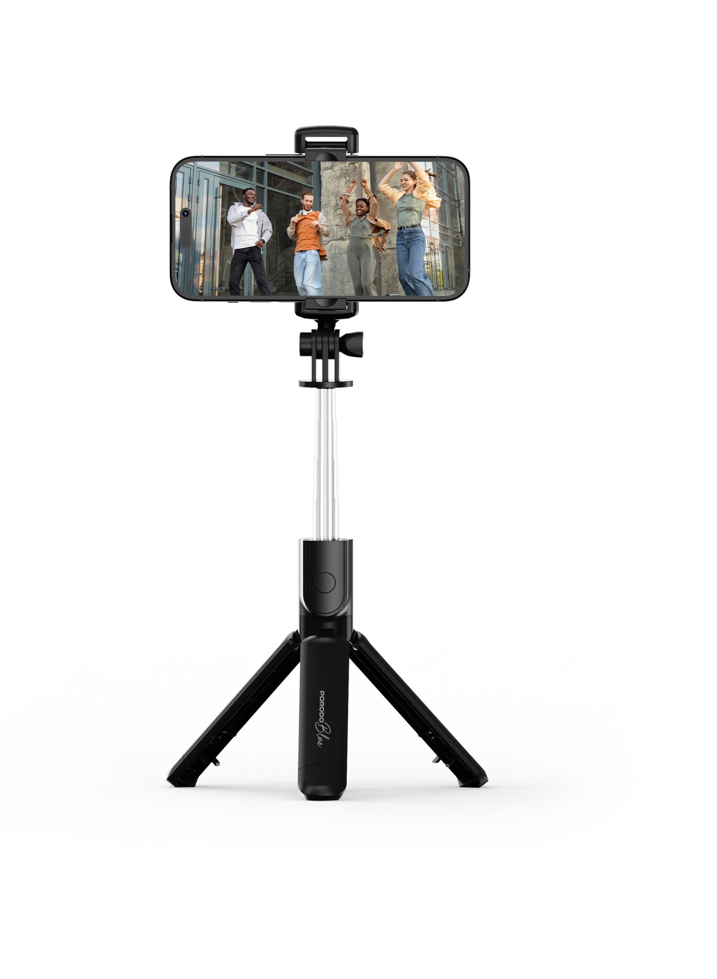 Selfie Stick With Tripod & 360° Adjustable Mount / 680mm Extendable Arm / Wireless & Detachable Remote / 4.0 Bluetooth Version / 10m Bluetooth Distance / Compatible with iOS & Android Devices / Lightweight Build - Black